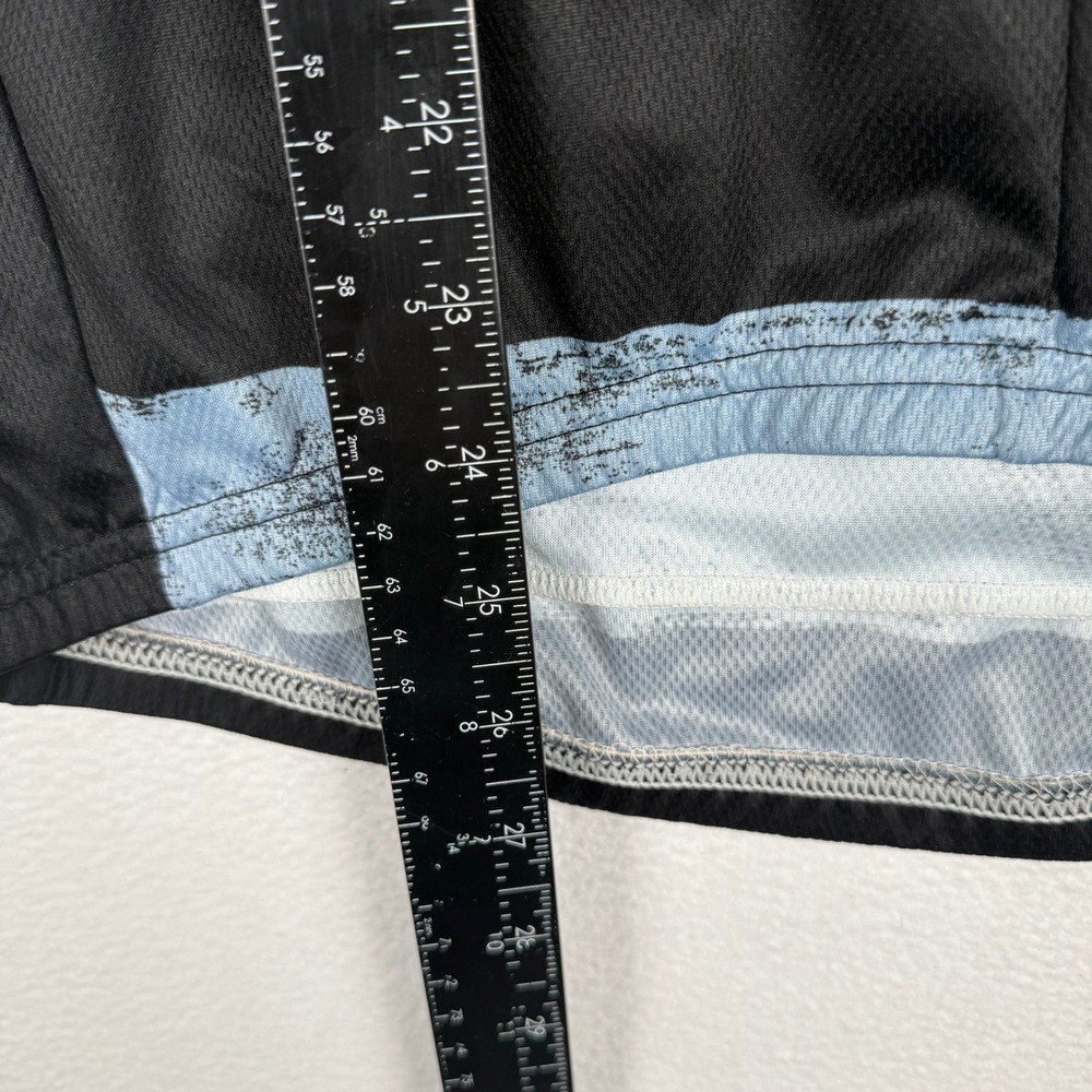 Twin Six Masher Cycling Jersey Mens L Blue Black Striped 3/4 Zip Back Pockets - Picture 12 of 13